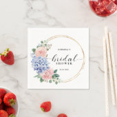 Stofblauw Pastel Roze hortensia's Bruidsmeisjesfee Servet (Insitu)