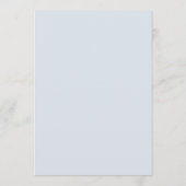 Stofblauw proefdinermiddag voor de bruiloft kaart (Achterkant)