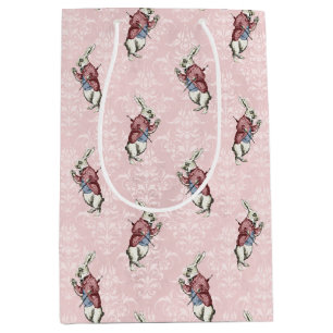 Stofblauw & Roze Alice In Wonderland Baby Shower Medium Cadeauzakje