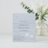 Stofblauw rustieke lichten metson Mason Jar Trouw  (Staand voorkant)