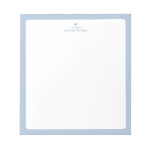 Stofblauw   Simple Heart Persoonlijk Notitieblok