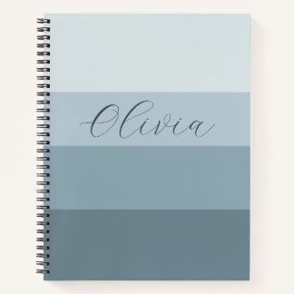 Stofblauw Verlopend Olivianamen Notitieboek