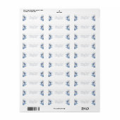Stofblauw Wildbloem Retouradres Sticker (Full Sheet)