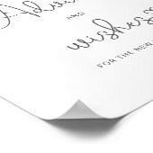 Stofblauwe advies en wensen voor Huwelijk Poster (Hoek)