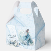 Stofblauwe Alcohol Inkt Bruid Bruiloft Feest Bedankdoosjes (Voorkant)