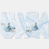 Stofblauwe Alcohol Inkt Bruid Bruiloft Feest Bedankdoosjes (Ongevouwen)