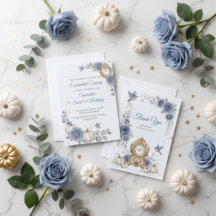 Stofblauwe Assepoester Sweet 16 Feeërieke Verjaard