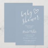 Stofblauwe baby jongen baby shower kaart (Voorkant / Achterkant)