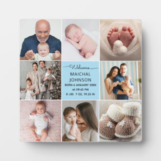 Stofblauwe babyjongen naam geboorte statistieken f fotoplaat