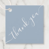 Stofblauwe Bedankt Trouwcadeau Mand Zakje Bedankjes Labels (Voorkant)