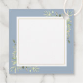 Stofblauwe Blad Bruiloft Welkom Cadeautas Mand Man Bedankjes Labels (Achterkant)