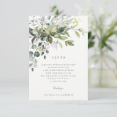 Stofblauwe bloemen cadeaukaart kaart (Staand voorkant)