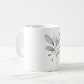 Stofblauwe & Blos Waterverf Accent Klassieke Mok (Voorkant links)