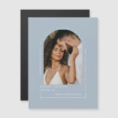 Stofblauwe Boog Foto Sla Onze Afspraak Op Magnetis (Voorkant / Achterkant)