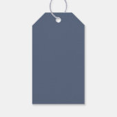 Stofblauwe Bruiloftsontbijt Boog Bedankt Label Cadeaulabel (Achterkant)