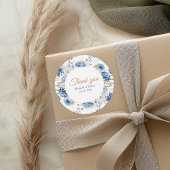 Stofblauwe Champagne Hortensia Bedankt Sticker