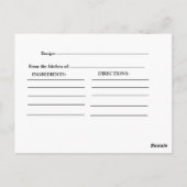 Stofblauwe Eucalyptus   Bruidsdouche Recept Briefkaart (Achterkant)