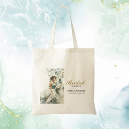 Stofblauwe Eucalyptus Groene Bruidsdouche Tote Bag