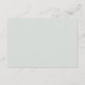 Stofblauwe Eucalyptus Groenery Huwelijks QR-code RSVP Kaartje (Achterkant)