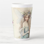 Stofblauwe Fee (past bij dagboek) Latte Mok (Voorkant)