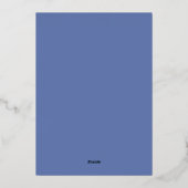 Stofblauwe Gele Madeliefjes Boho Bruiloft Folie Uitnodiging (Achterkant)