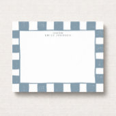 Stofblauwe geruite briefkaart