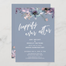 Stofblauwe geschilderde bloemstukken Happily Ever 