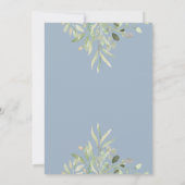 Stofblauwe groene goud geometrische scriptie bruil kaart (Achterkant)