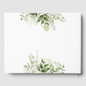 Stofblauwe groene letter baby shower gastenboek (Achterkant)