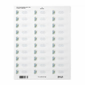 Stofblauwe Hortensia Retouradreslabels Etiket (Full Sheet)