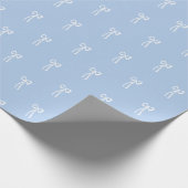 Stofblauwe klassieke coquette strik voor Kerstmis Cadeaupapier (Hoek)