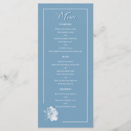 Stofblauwe Lijn Kunst Roze Eetservies Bruiloft Menu