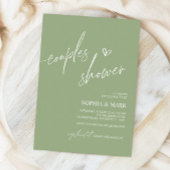 Stofblauwe minimalistische trouwfeest uitnodiging