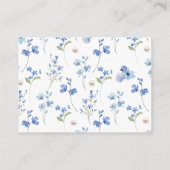 Stofblauwe Parels & Prosecco Aangepaste Bruidsdouc Informatiekaartje (Achterkant)