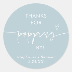 Stofblauwe Popcorn Favorieten, Bedankt voor het La Ronde Sticker