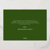 Stofblauwe Sier Baby Aankondiging Kerstkaart (Achterkant)