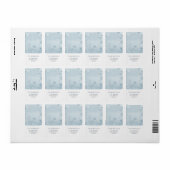 Stofblauwe Sneeuwvlok Retouradreslabel Etiket (Full Sheet)