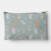 Stofblauwe Sphynx Kat Patroon Aangepaste Monogram Etui (Achterkant)