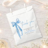 Stofblauwe strik zij is van plan te trouwen Bruids Bedankzakje (Geknipt)