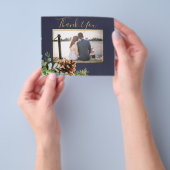 Stofblauwe Trouw Eucalyptus Groenery Budget Flyer (Hand)