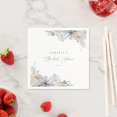 Stofblauwe Tuin Bloem Bruiloft Borrel Servet (Insitu)