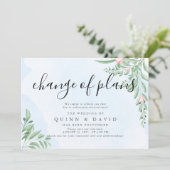 Stofblauwe Uitgestelde Trouwkaartjes Kaart (Staand voorkant)