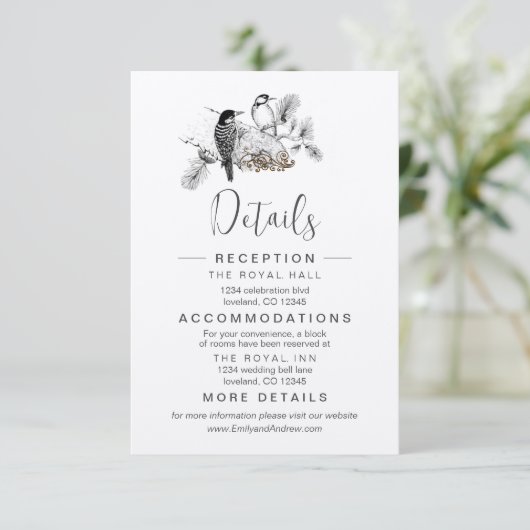 Stofblauwe Whimsical Specht Kaartjes  Kaart (Staand voorkant)