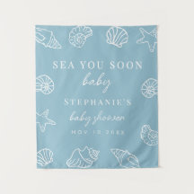 Stofblauwe Zee Jij Binnenkort Strand Baby Shower A