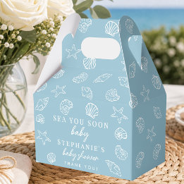 Stofblauwe Zee Ziet U Gauw Strand Baby Shower Bedankdoosjes