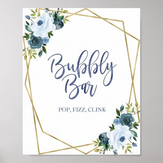 Stofblijkend Gouden Bloemenschildering Waterverf B Poster (Voorkant)