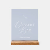 Stofbloauw Dessertbar Acryl Bord (Voorkant)