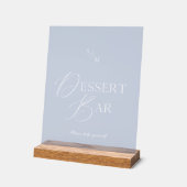 Stofbloauw Dessertbar Acryl Bord (Hoek)
