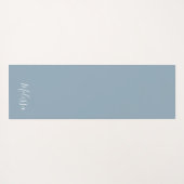 Stofbloauw Monogram Stof Aangepaste Eenvoudige Yogamat (Achterkant (horizontaal))