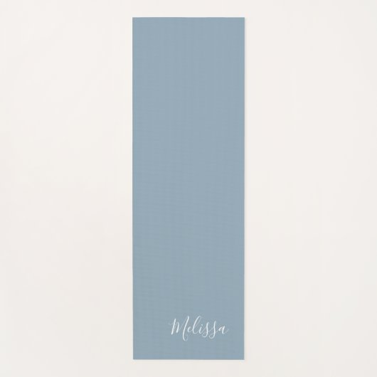 Stofbloauw Monogram Stof Aangepaste Eenvoudige Yogamat (Voorkant)